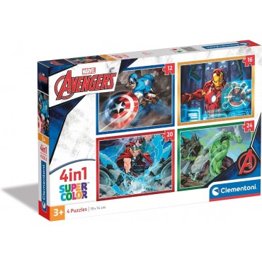 PUZZLE 4IN1 MARVEL AVENGERS